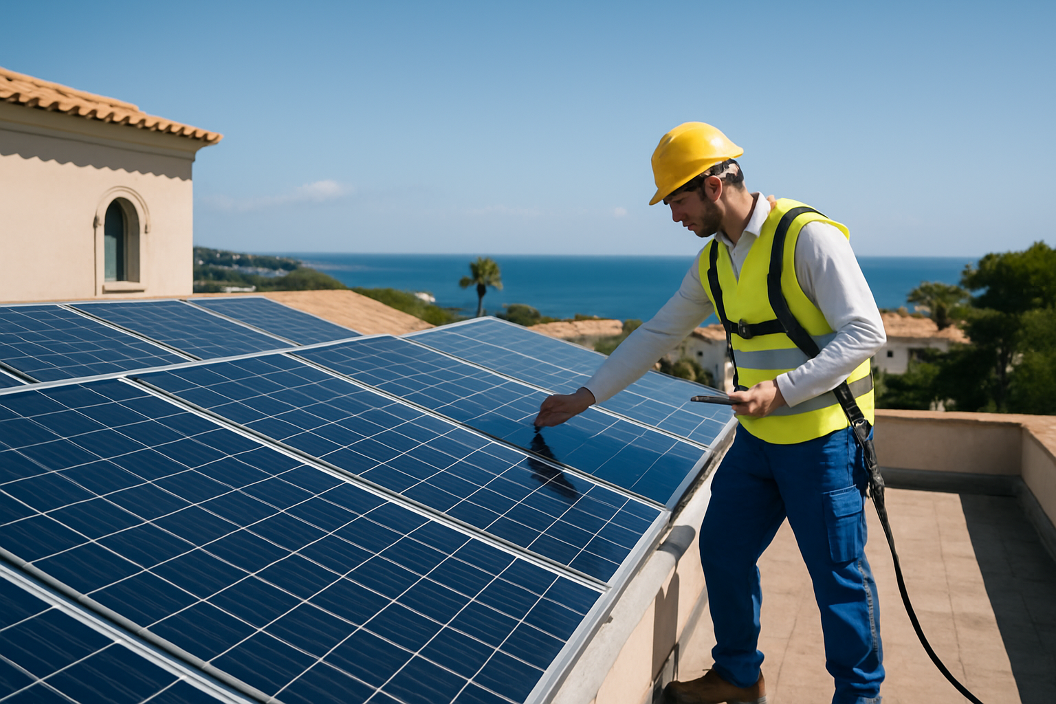 Autoconsumo solar en hotel costero Instalación de energía solar fotovoltaica en cubierta de hotel en Benidorm