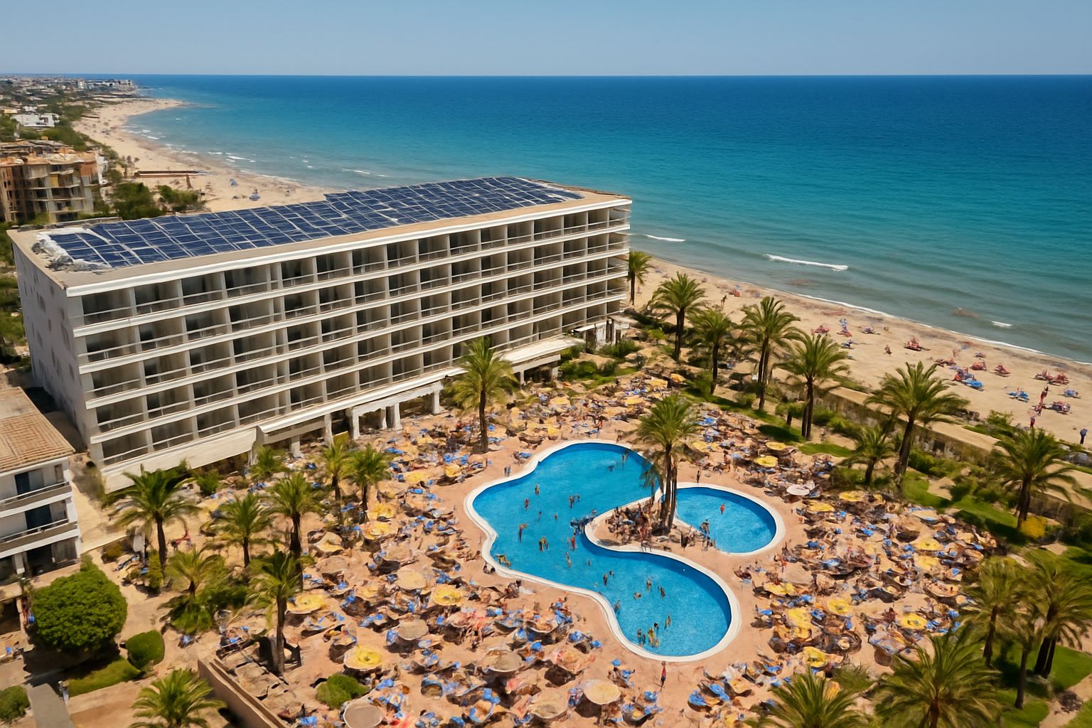 Hotel en primera línea de playa de la Costa Blanca gestionando su consumo energético en temporada alta